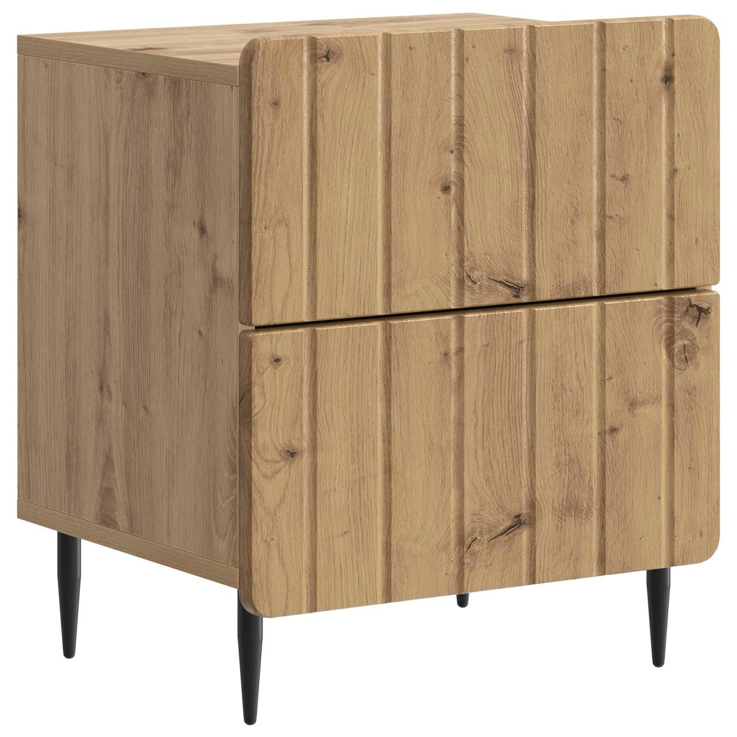 vidaXL Κομοδίνο Artisan Δρυς 43 x 34,5 x 49,5 εκ Επεξεργασμένο Ξύλο