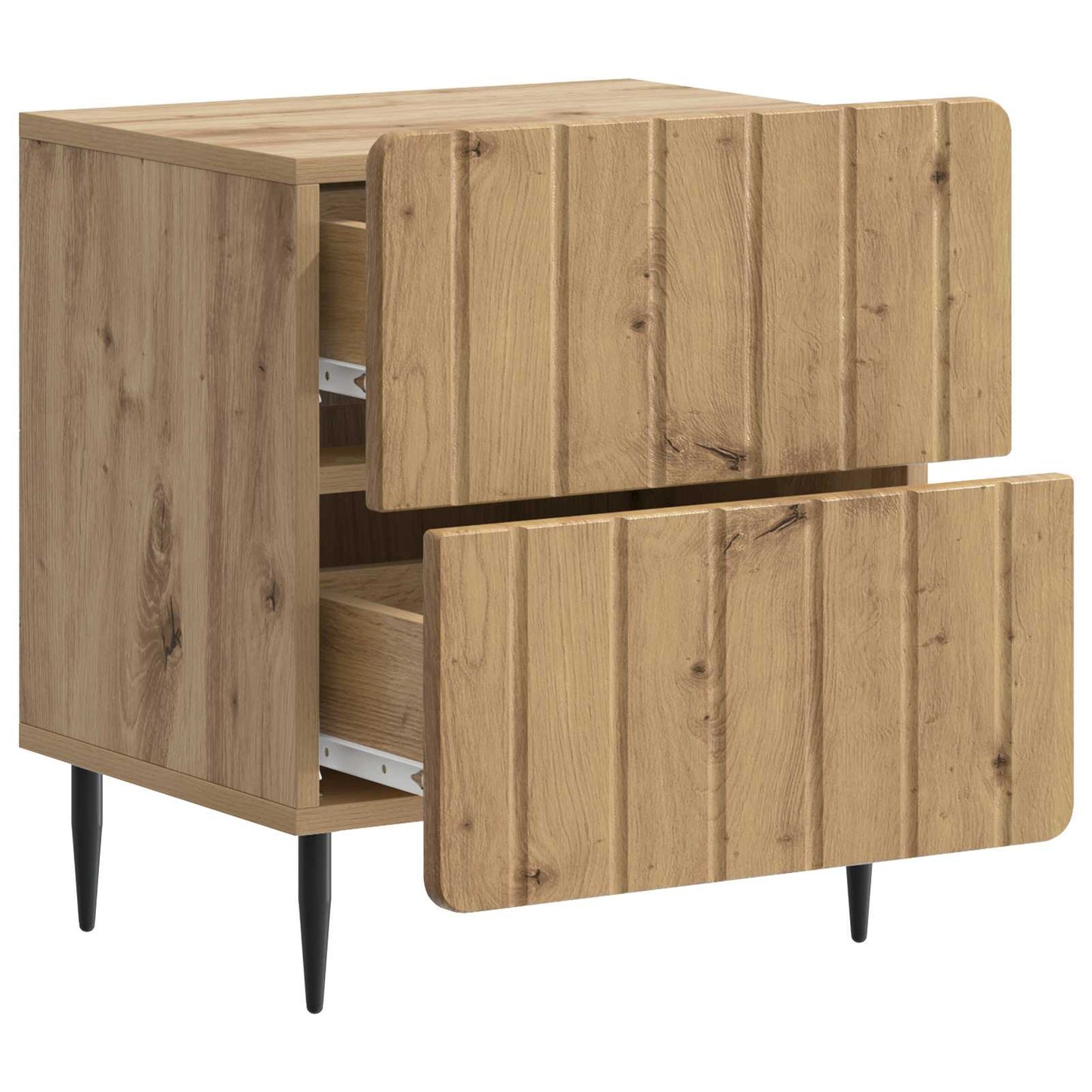 vidaXL Κομοδίνο Artisan Δρυς 43 x 34,5 x 49,5 εκ Επεξεργασμένο Ξύλο