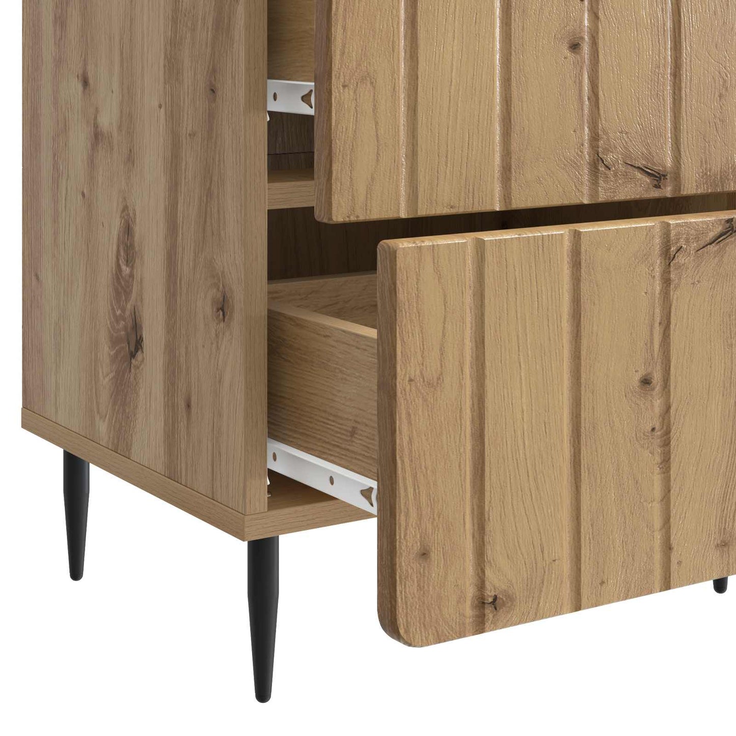 vidaXL Κομοδίνο 2 τμχ. Artisan Δρυς 43 x 34,5 x 49,5 εκ