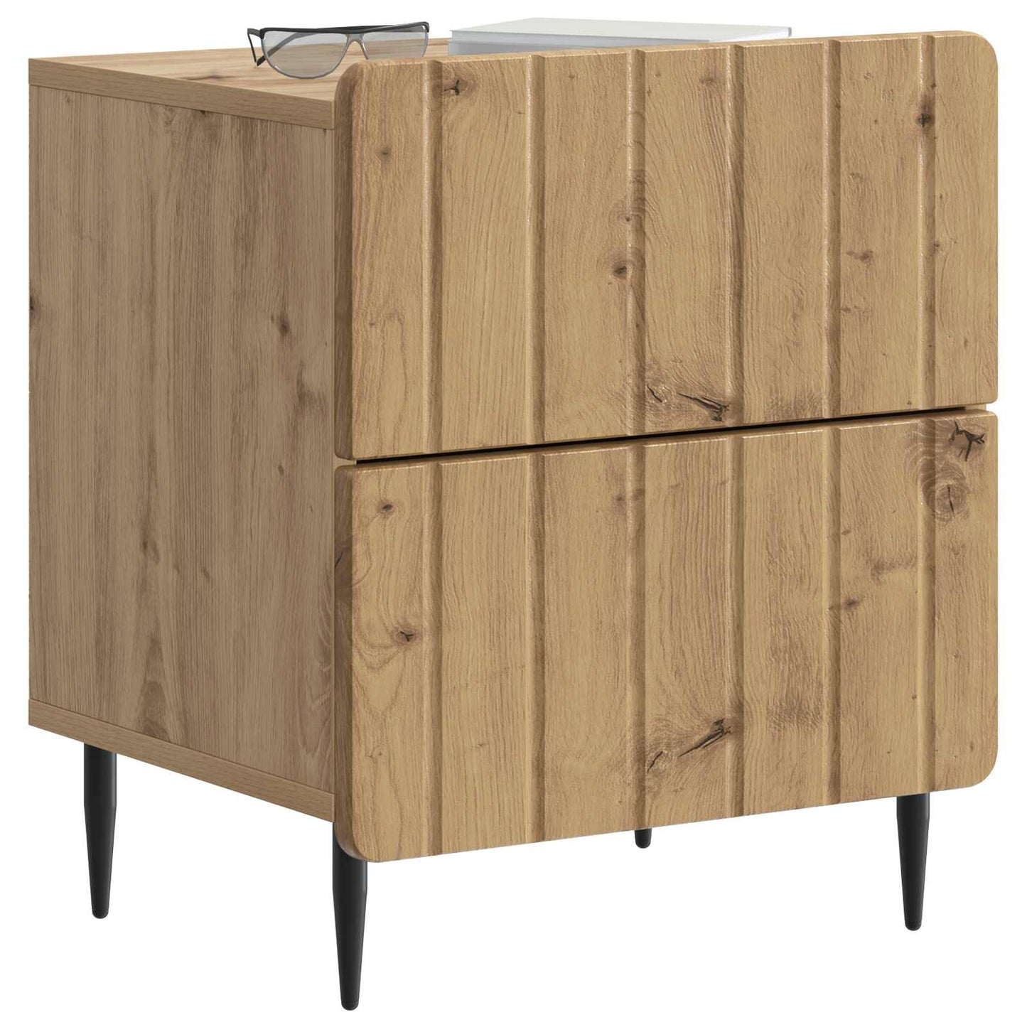 vidaXL Κομοδίνο 2 τμχ. Artisan Δρυς 43 x 34,5 x 49,5 εκ