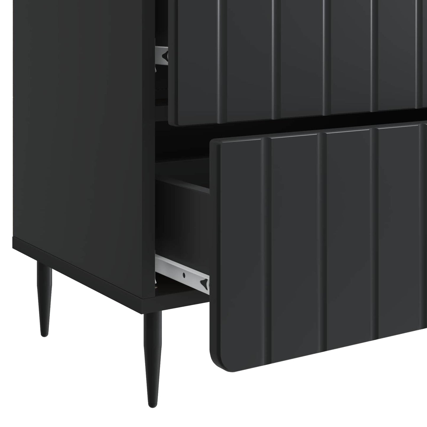 vidaXL Κομοδίνο Μαύρο 62 x 34,5 x 49,5 εκ. Επεξεργασμένο Ξύλο