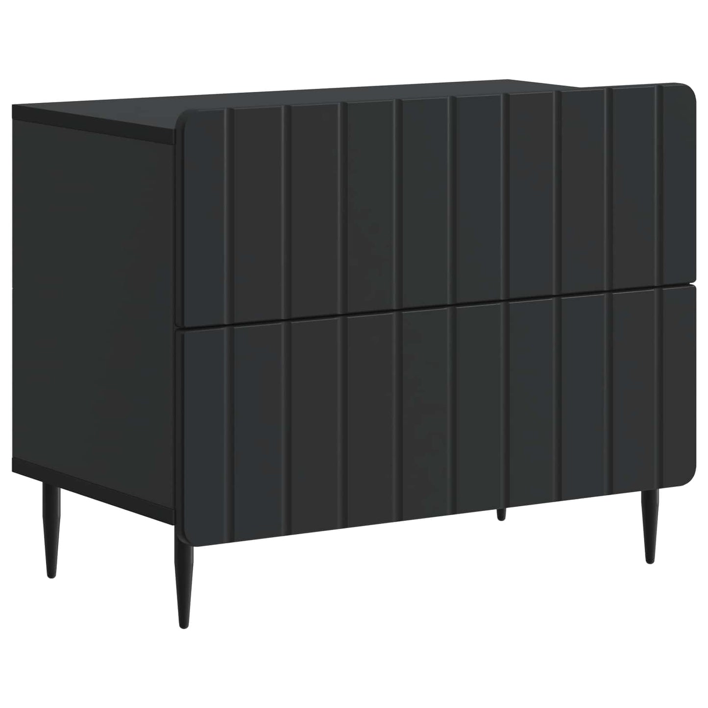 vidaXL Κομοδίνο Μαύρο 62 x 34,5 x 49,5 εκ. Επεξεργασμένο Ξύλο
