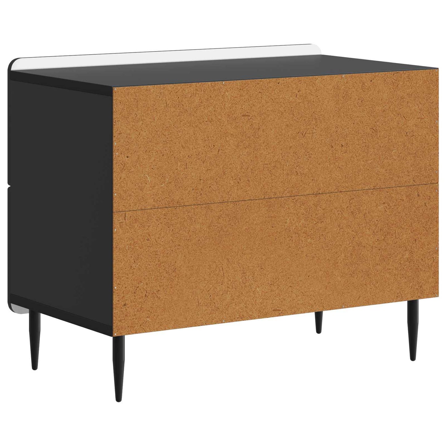 vidaXL Κομοδίνο Μαύρο 62 x 34,5 x 49,5 εκ. Επεξεργασμένο Ξύλο