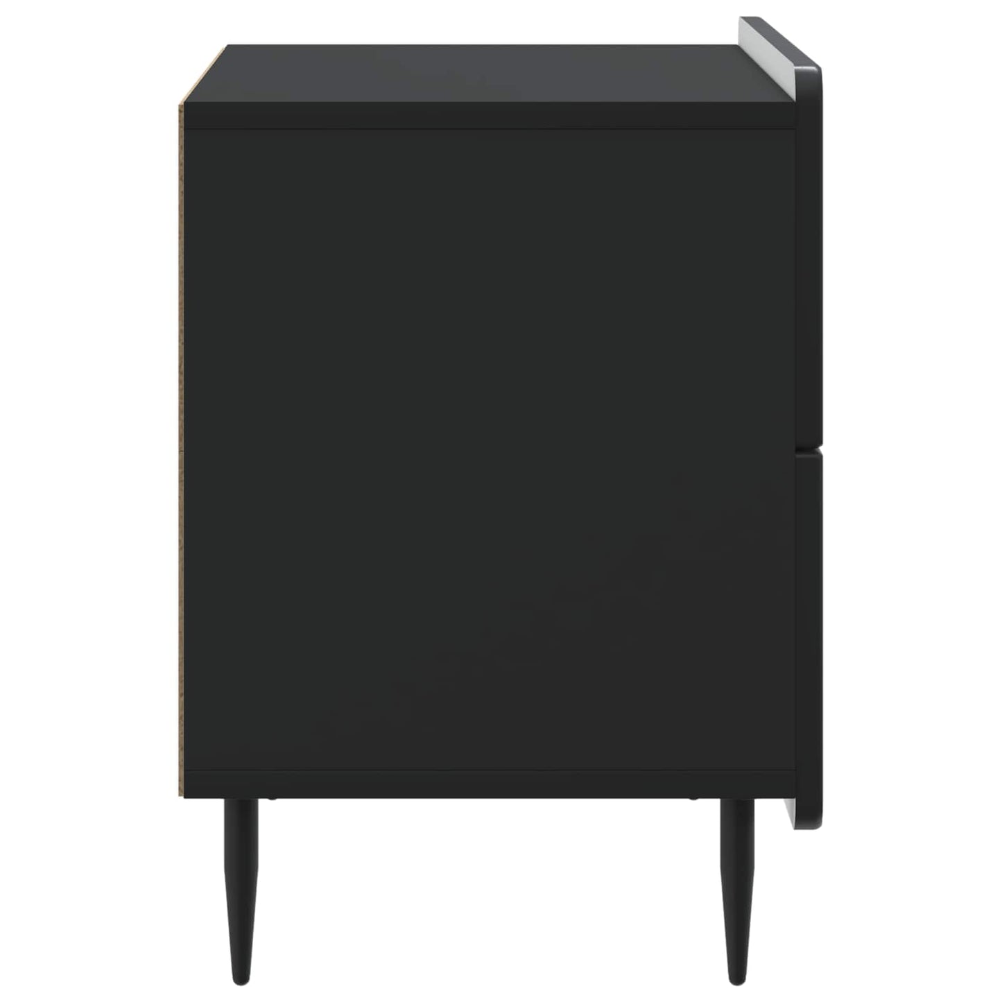 vidaXL Κομοδίνο Μαύρο 62 x 34,5 x 49,5 εκ. Επεξεργασμένο Ξύλο