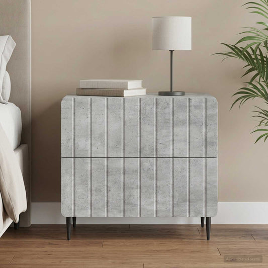 vidaXL Κομοδίνο με συρτάρι Γκρι Σκυροδέματος 62 x 34,5 x 49,5 εκ.