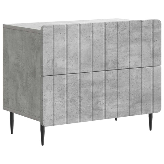 vidaXL Κομοδίνο με συρτάρι Γκρι Σκυροδέματος 62 x 34,5 x 49,5 εκ.
