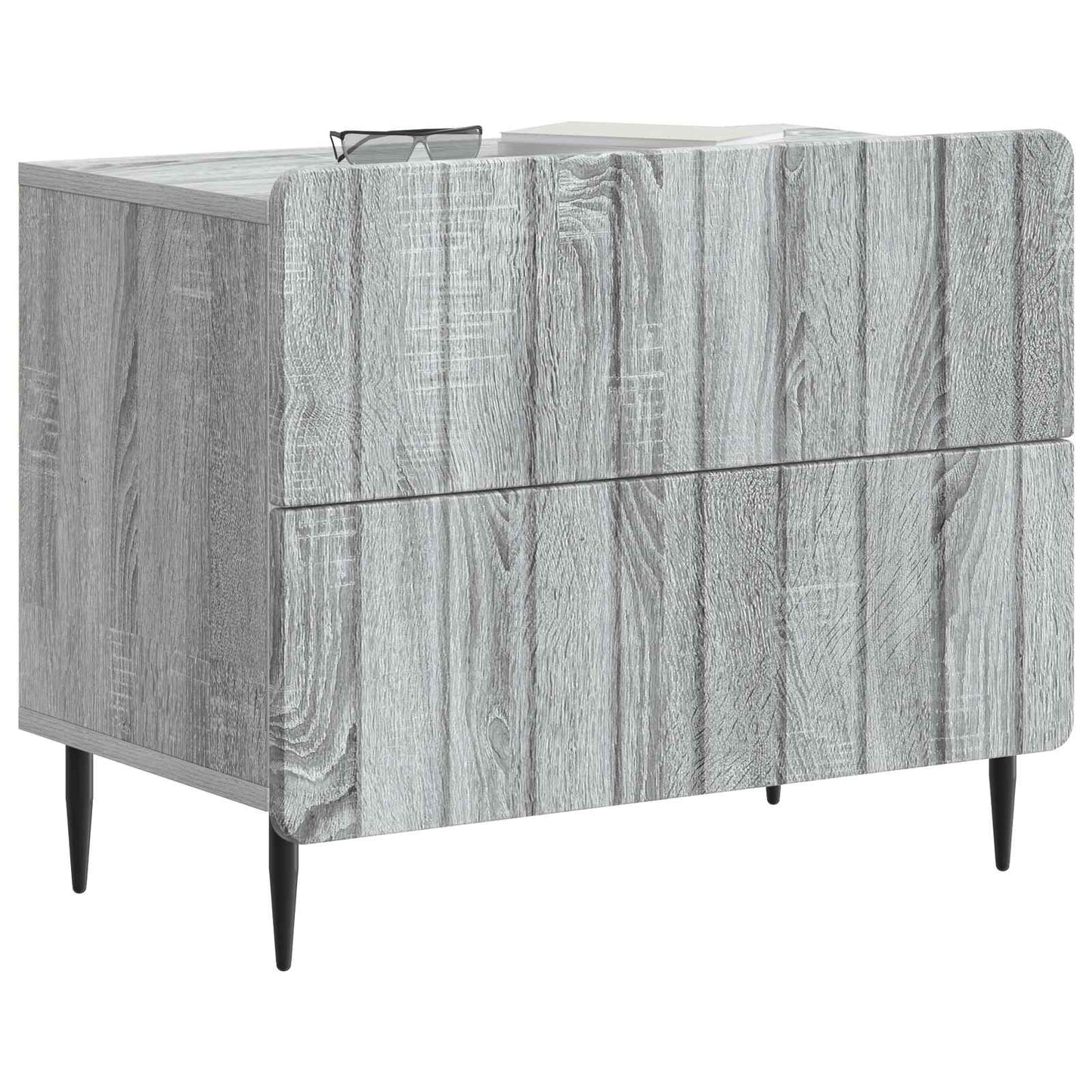 vidaXL Κομοδίνο Γκρι Sonoma 62 x 34,5 x 49,5 εκ. Επεξεργασμένο Ξύλο
