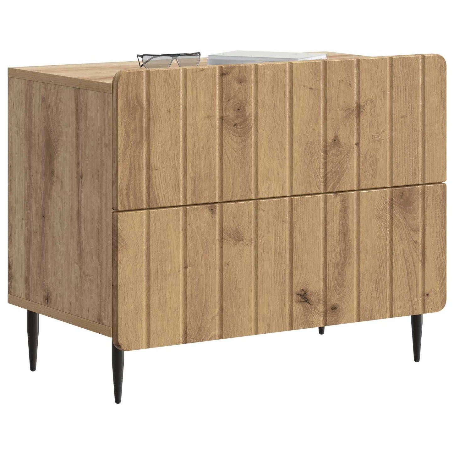 vidaXL Κομοδίνο Artisan Δρυς 62 x 34,5 x 49,5 εκ. Επεξεργασμένο Ξύλο