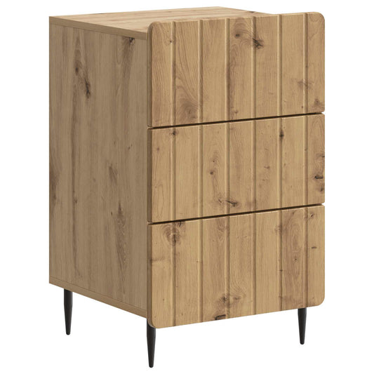 vidaXL Κομοδίνο Artisan Δρυς 43x 41 x 68 εκ Επεξεργασμένο Ξύλο