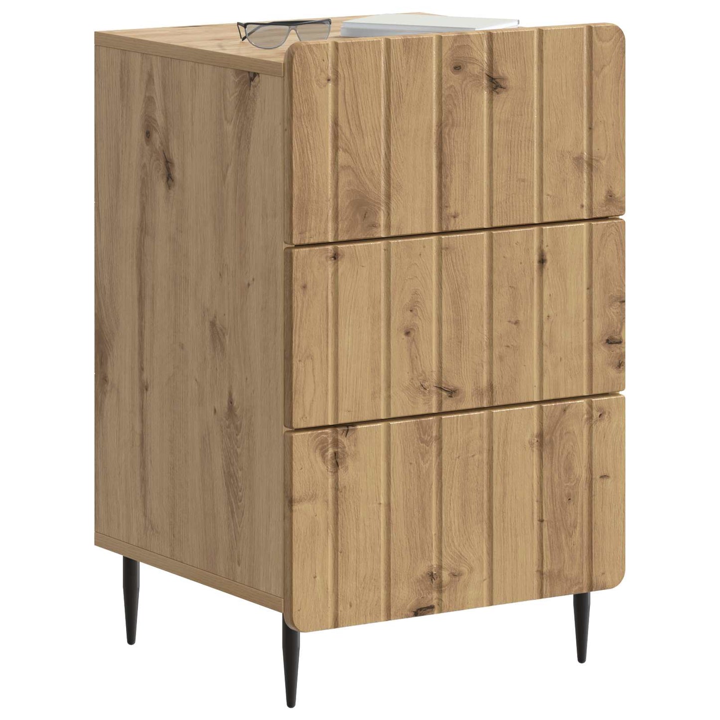 vidaXL Κομοδίνο Artisan Δρυς 43x 41 x 68 εκ Επεξεργασμένο Ξύλο