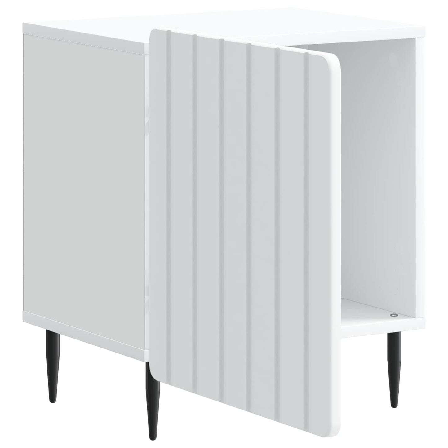 vidaXL Κομοδίνο Λευκό 43 x 34,5 x 52 εκ Επεξεργασμένο Ξύλο