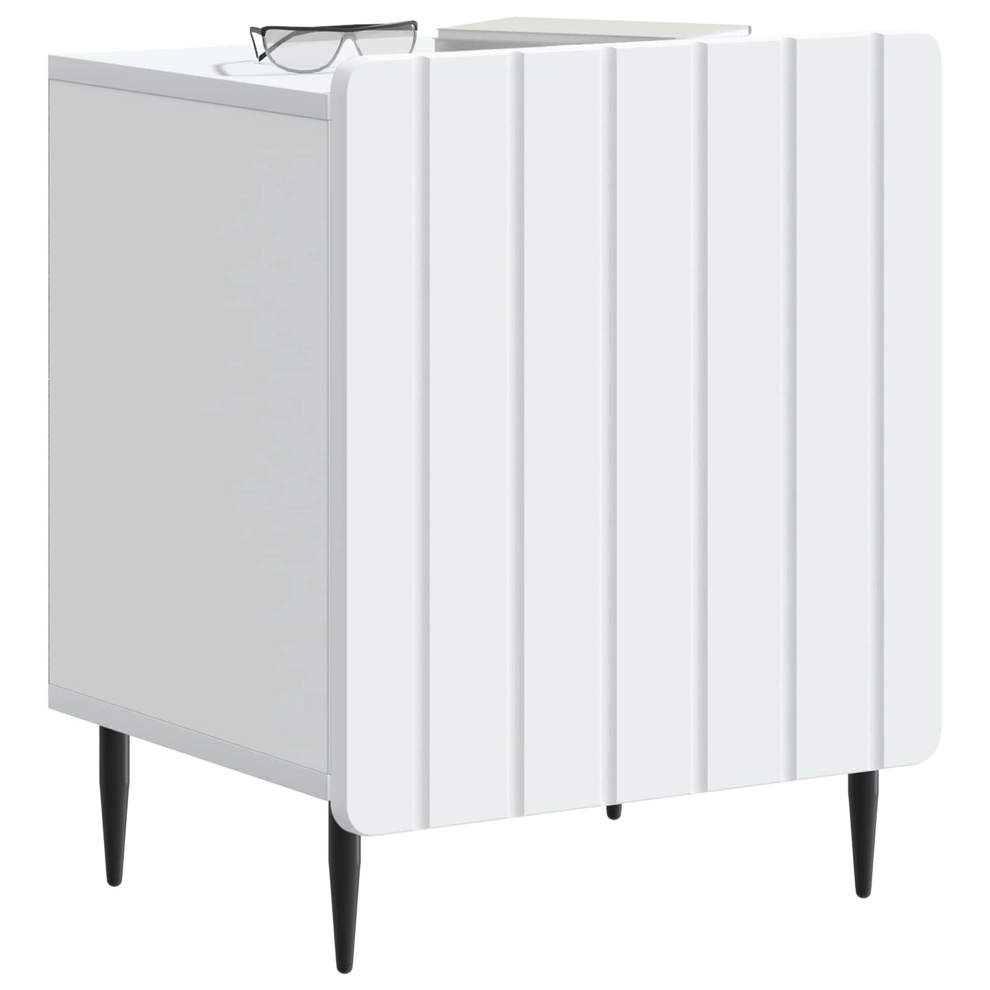 vidaXL Κομοδίνο Λευκό 43 x 34,5 x 52 εκ Επεξεργασμένο Ξύλο