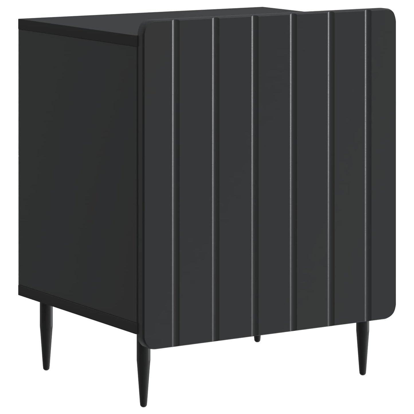 vidaXL Κομοδίνο Μαύρο 43 x 34,5 x 52 εκ Επεξεργασμένο Ξύλο