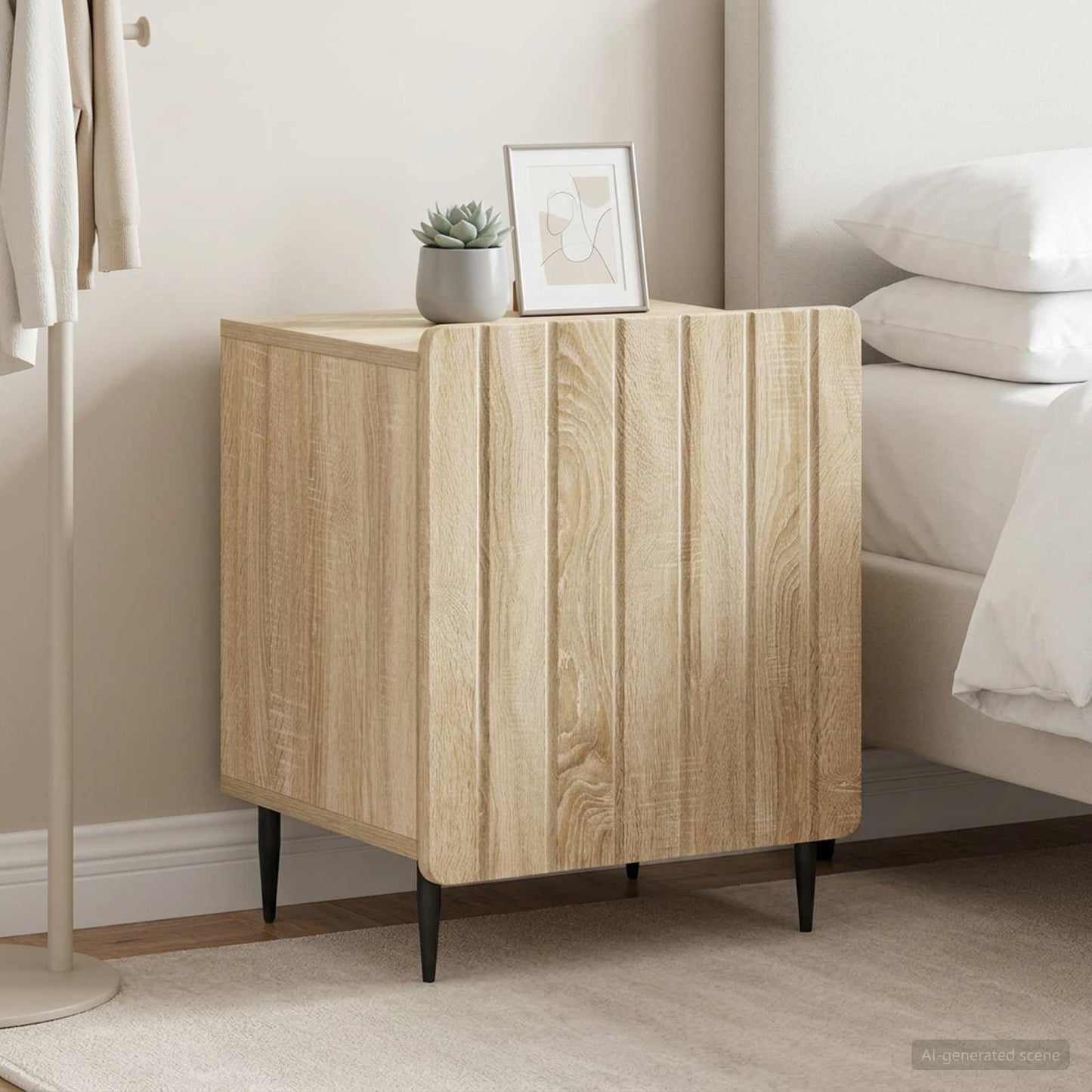 vidaXL Κομοδίνο 2 τμχ. Sonoma Δρυς 43 x 34,5 x 52 εκ
