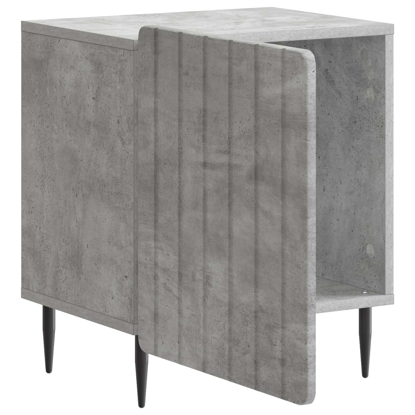 vidaXL Κομοδίνο Γκρι Σκυροδέματος 43 x 34,5 x 52 εκ Επεξεργασμένο Ξύλο