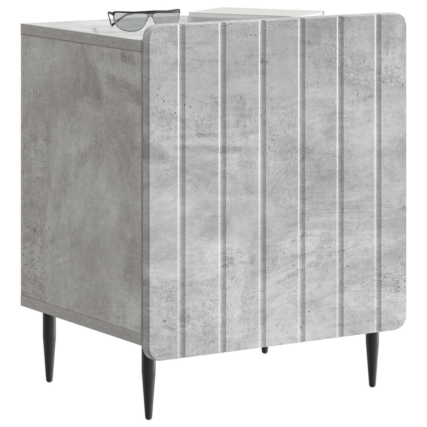vidaXL Κομοδίνο Γκρι Σκυροδέματος 43 x 34,5 x 52 εκ Επεξεργασμένο Ξύλο
