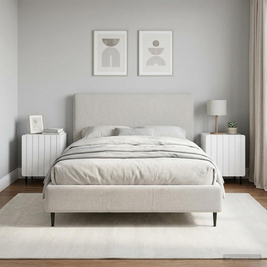 vidaXL Κομοδίνο 2 τμχ. Γυαλιστερό Λευκό 43 x 34,5 x 52 εκ
