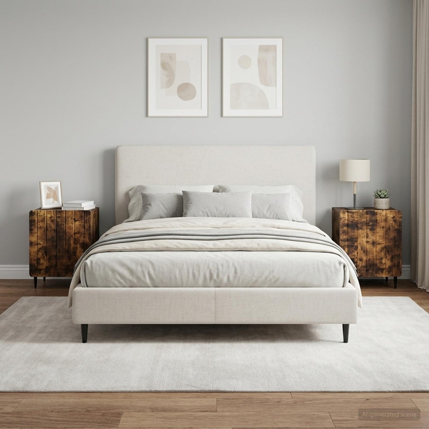 vidaXL Κομοδίνο 2 τμχ. Καπνισμένο Ξύλο Δρυός 43 x 34,5 x 52 εκ