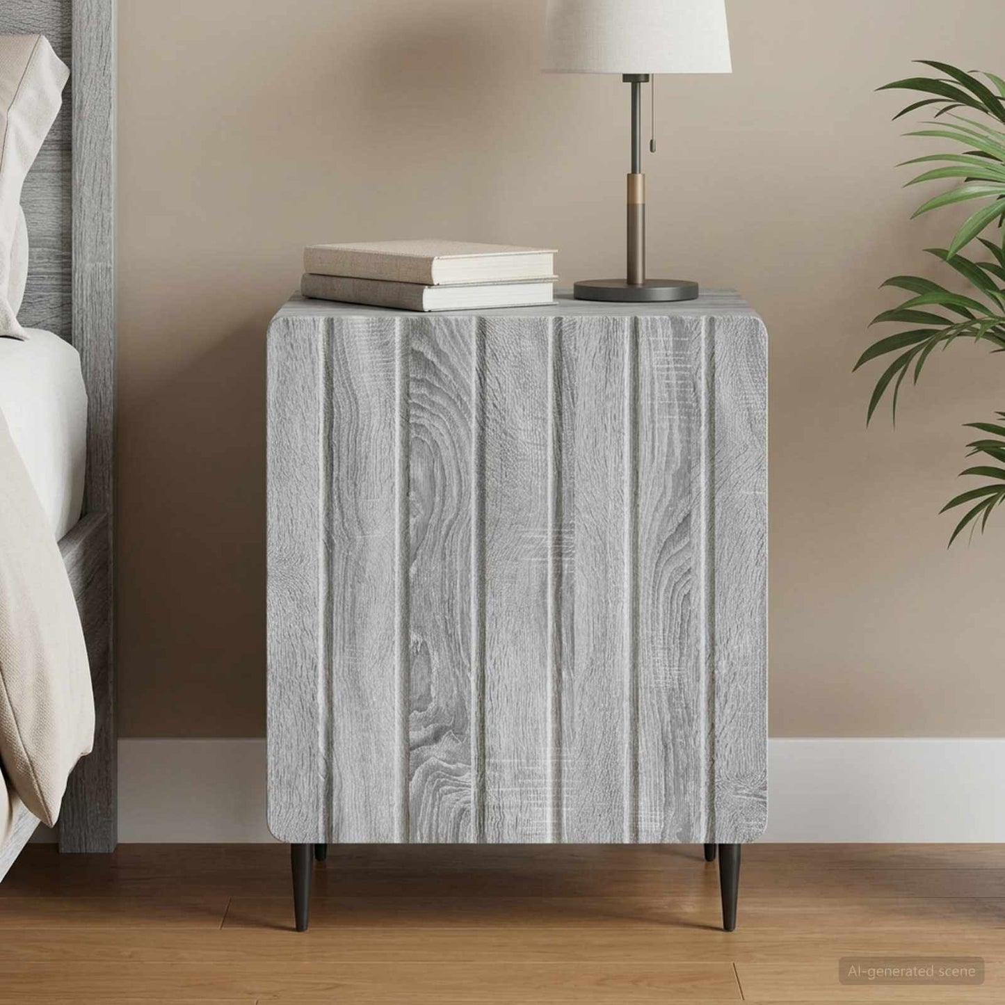 vidaXL Κομοδίνο Γκρι Sonoma 43 x 34,5 x 52 εκ Επεξεργασμένο Ξύλο