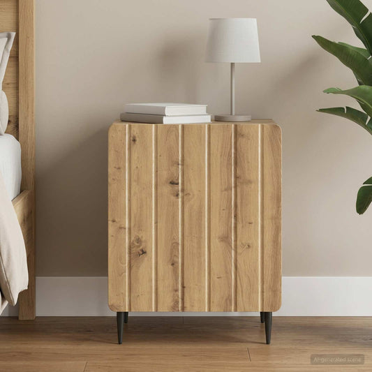 vidaXL Κομοδίνο Artisan Δρυς 43 x 34,5 x 52 εκ Επεξεργασμένο Ξύλο
