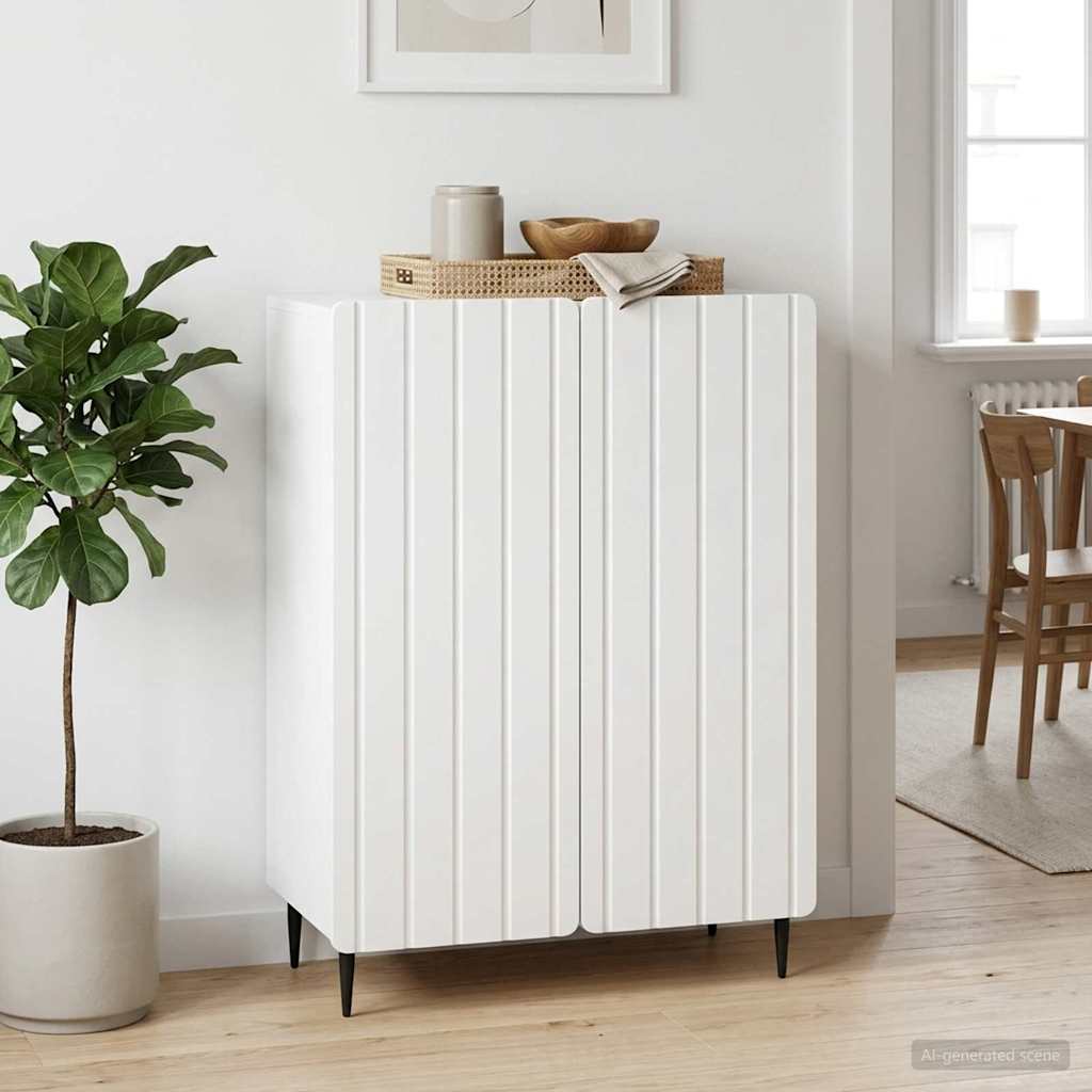 vidaXL Πλαϊνό γραφείο Λευκό 66 x 34,5 x 92 εκ. Επεξεργασμένο Ξύλο