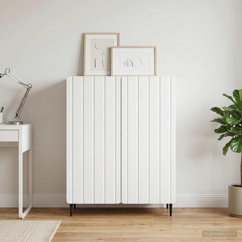 vidaXL Πλαϊνό γραφείο Λευκό 66 x 34,5 x 92 εκ. Επεξεργασμένο Ξύλο