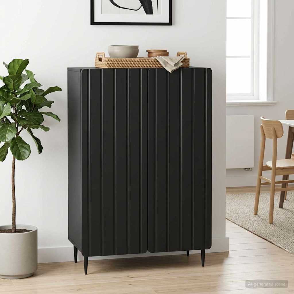 vidaXL Πλαϊνό γραφείο Μαύρο 66 x 34,5 x 92 εκ. Επεξεργασμένο Ξύλο