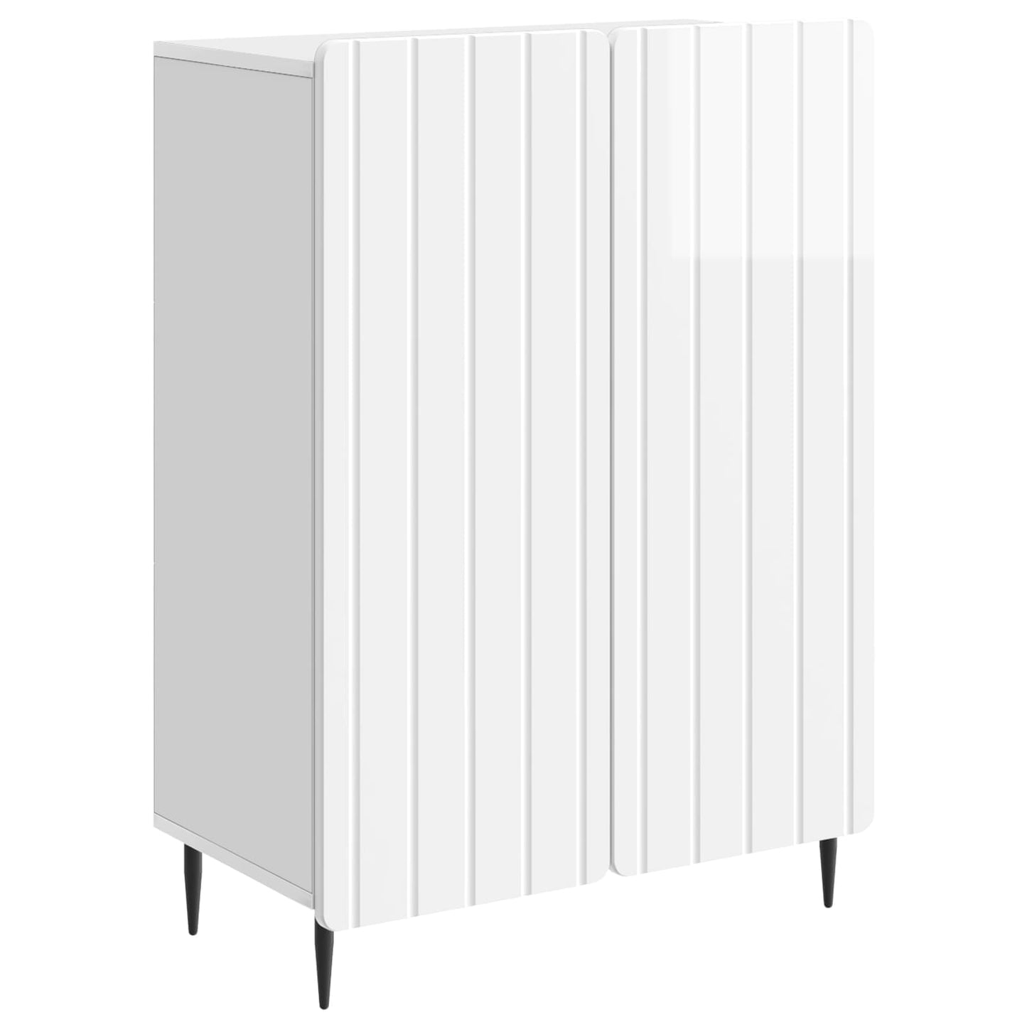 vidaXL Πλαϊνό γραφείο Γυαλιστερό Λευκό 66 x 34,5 x 92 εκ.