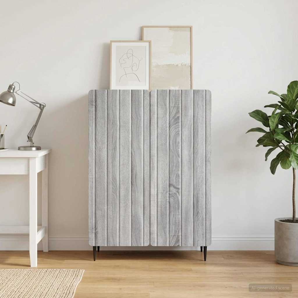 vidaXL Πλαϊνό γραφείο Γκρι Sonoma 66 x 34,5 x 92 εκ.