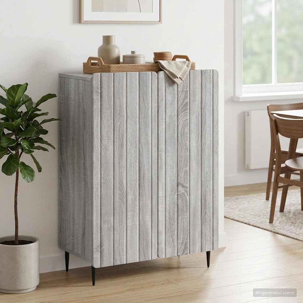 vidaXL Πλαϊνό γραφείο Γκρι Sonoma 66 x 34,5 x 92 εκ.