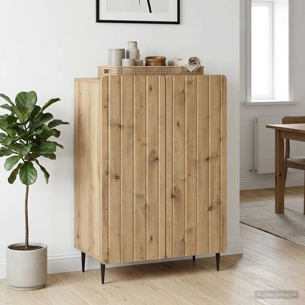 vidaXL Πλαϊνό γραφείο Artisan Δρυς 66 x 34,5 x 92 εκ.