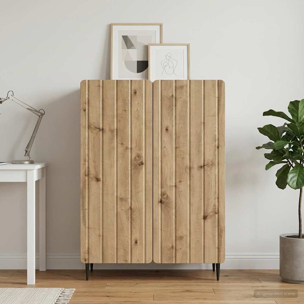 vidaXL Πλαϊνό γραφείο Artisan Δρυς 66 x 34,5 x 92 εκ.