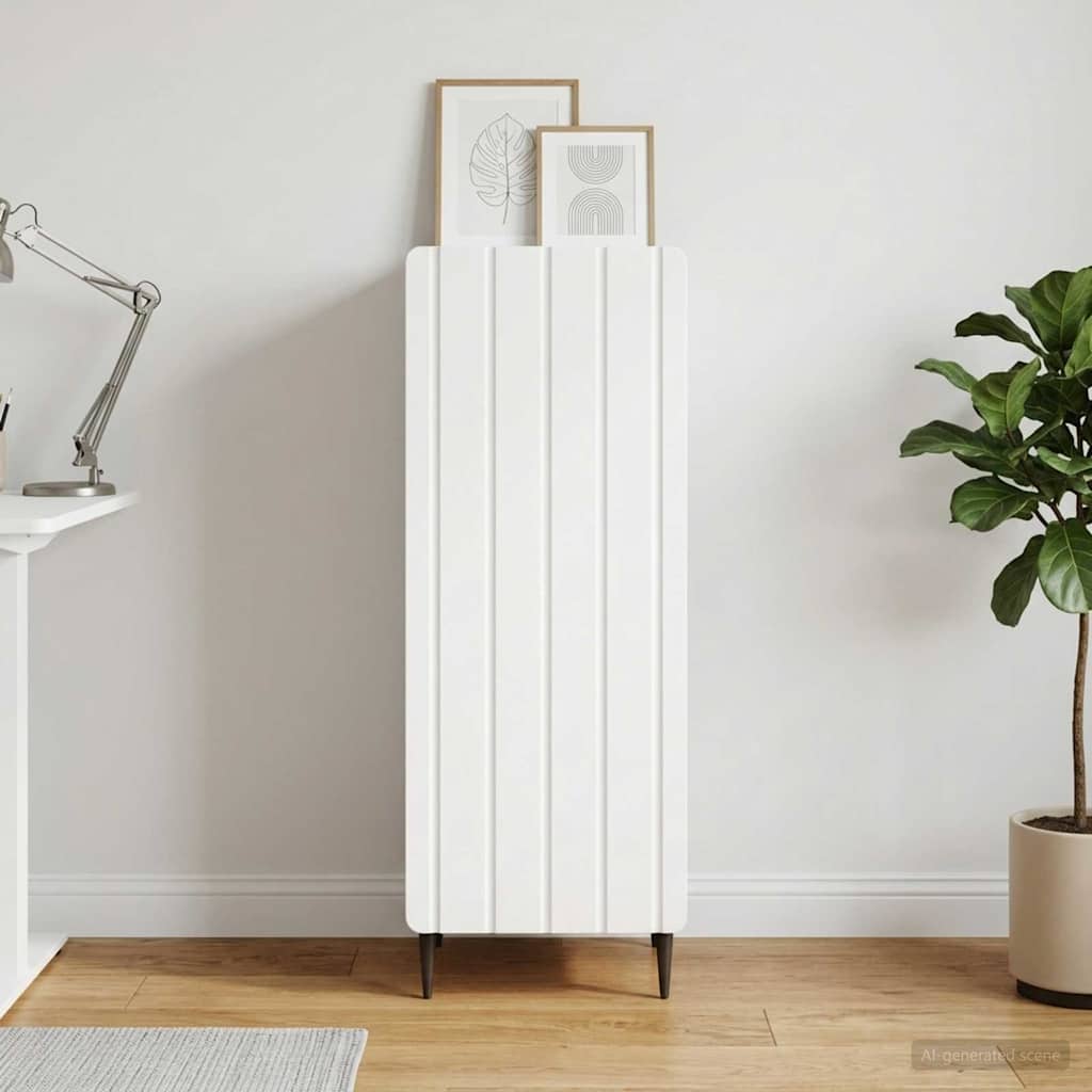 vidaXL Πλαϊνό γραφείο Λευκό 34,5 x 33 x 92 εκ. Επεξεργασμένο Ξύλο