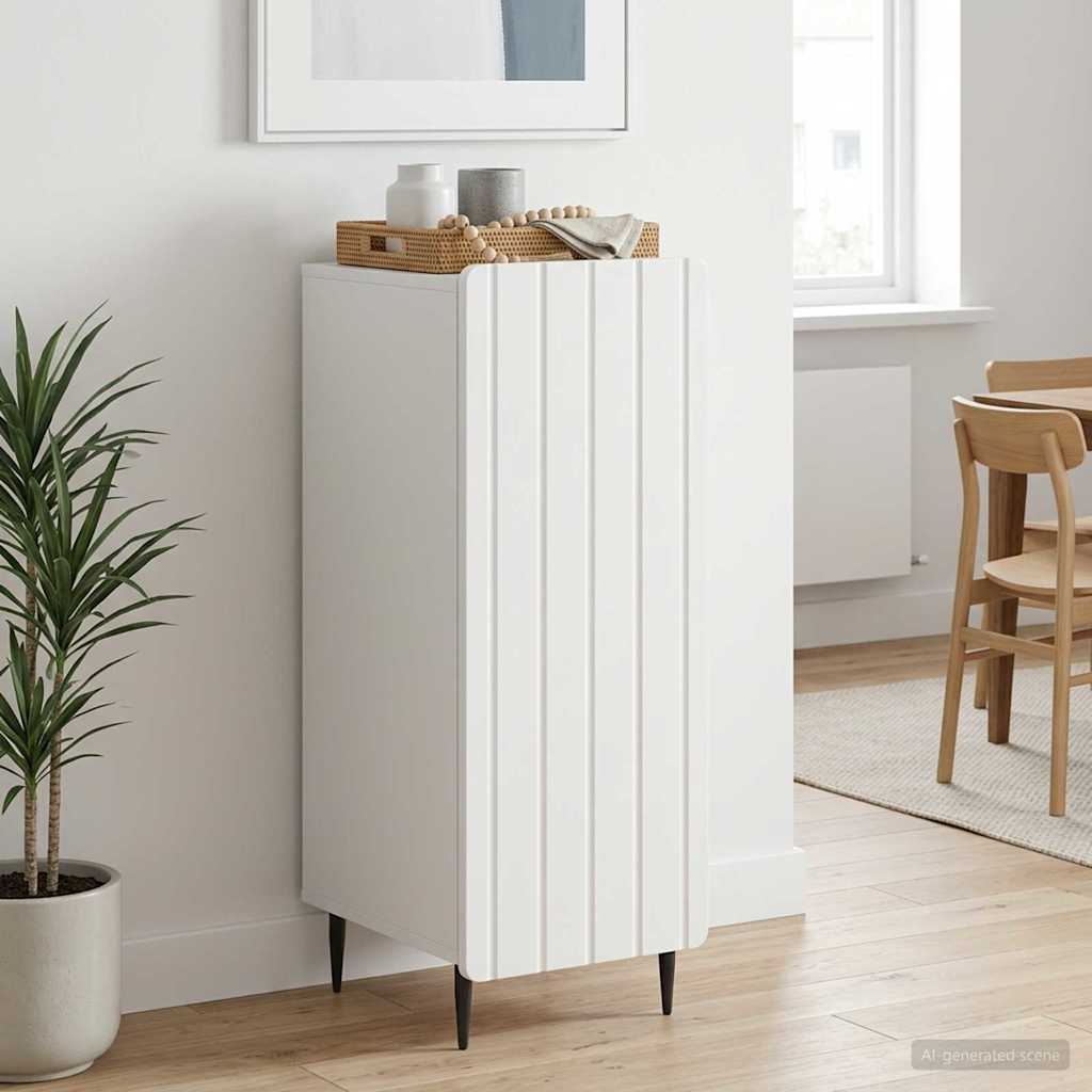 vidaXL Πλαϊνό γραφείο Λευκό 34,5 x 33 x 92 εκ. Επεξεργασμένο Ξύλο
