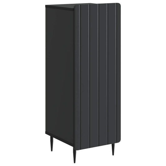 vidaXL Πλαϊνό γραφείο Μαύρο 34,5 x 33 x 92 εκ. Επεξεργασμένο Ξύλο