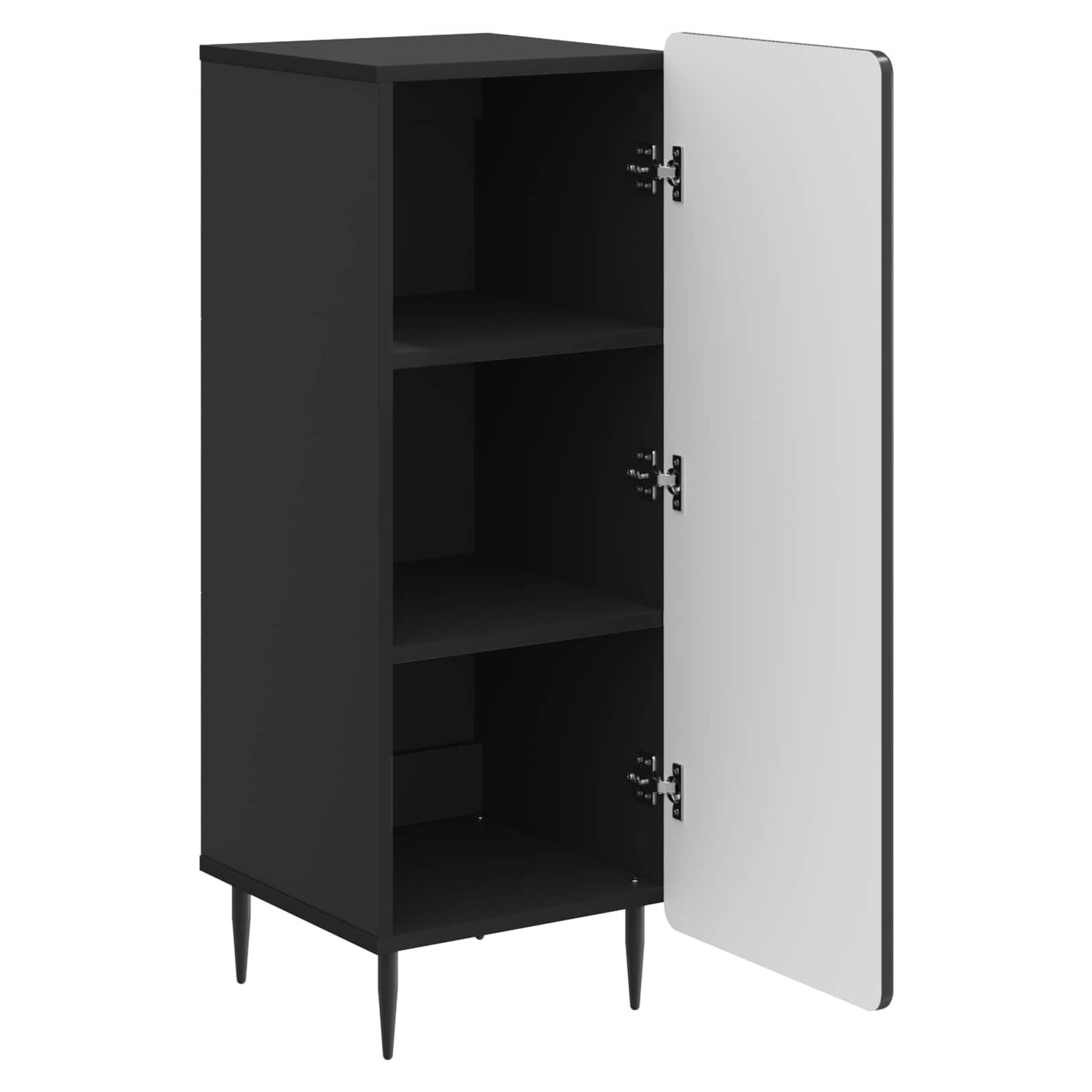 vidaXL Πλαϊνό γραφείο Μαύρο 34,5 x 33 x 92 εκ. Επεξεργασμένο Ξύλο