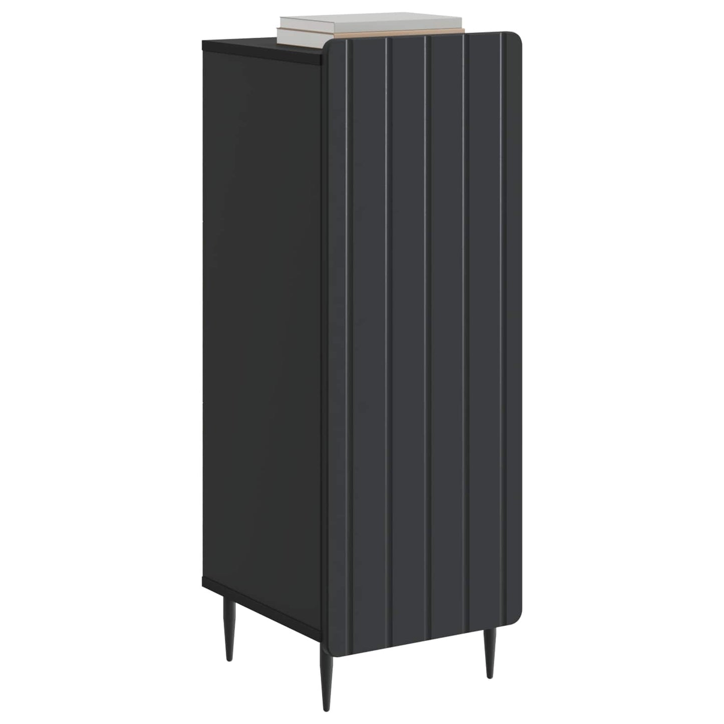 vidaXL Πλαϊνό γραφείο Μαύρο 34,5 x 33 x 92 εκ. Επεξεργασμένο Ξύλο