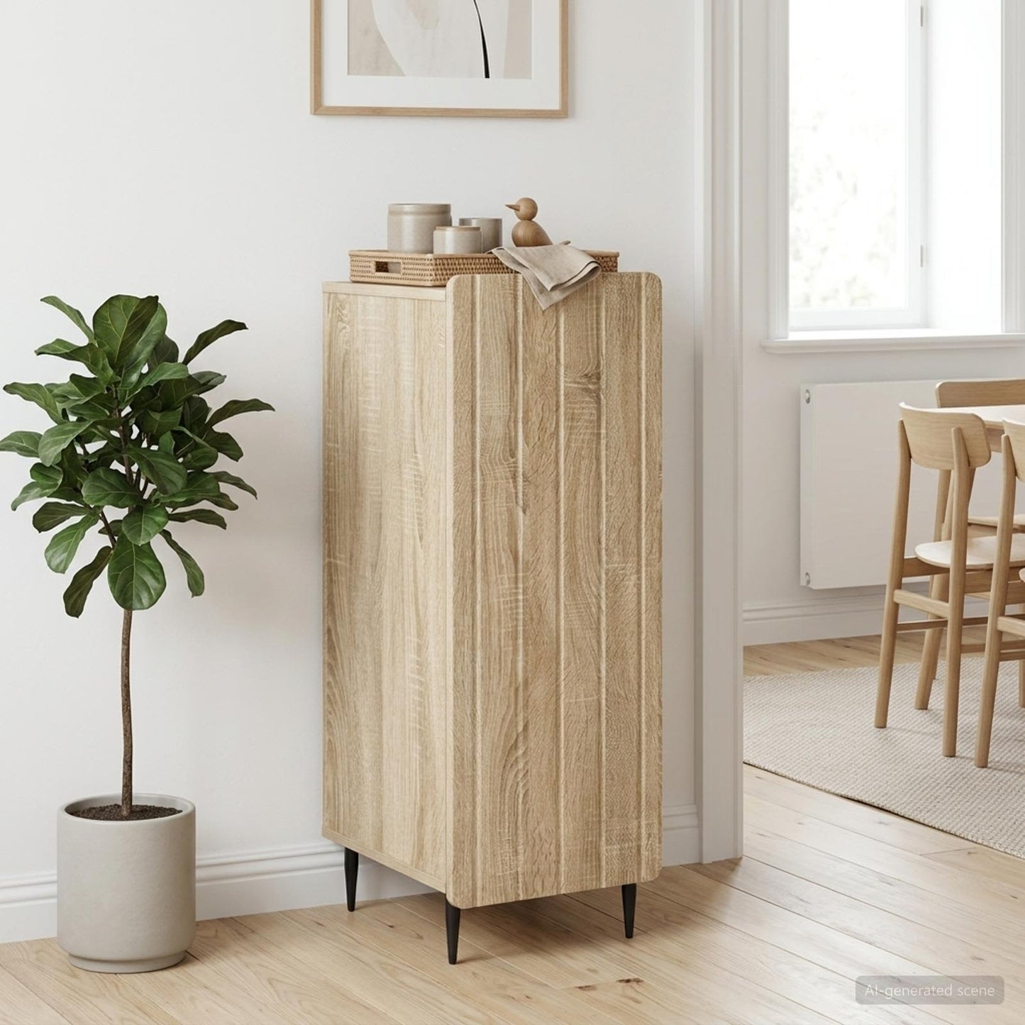 vidaXL Πλαϊνό γραφείο Sonoma Δρυς 34,5 x 33 x 92 εκ.