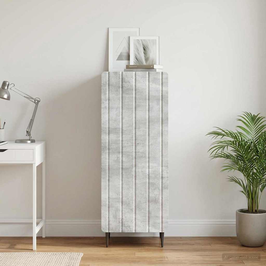 vidaXL Πλαϊνό γραφείο Γκρι Σκυροδέματος 34,5 x 33 x 92 εκ.