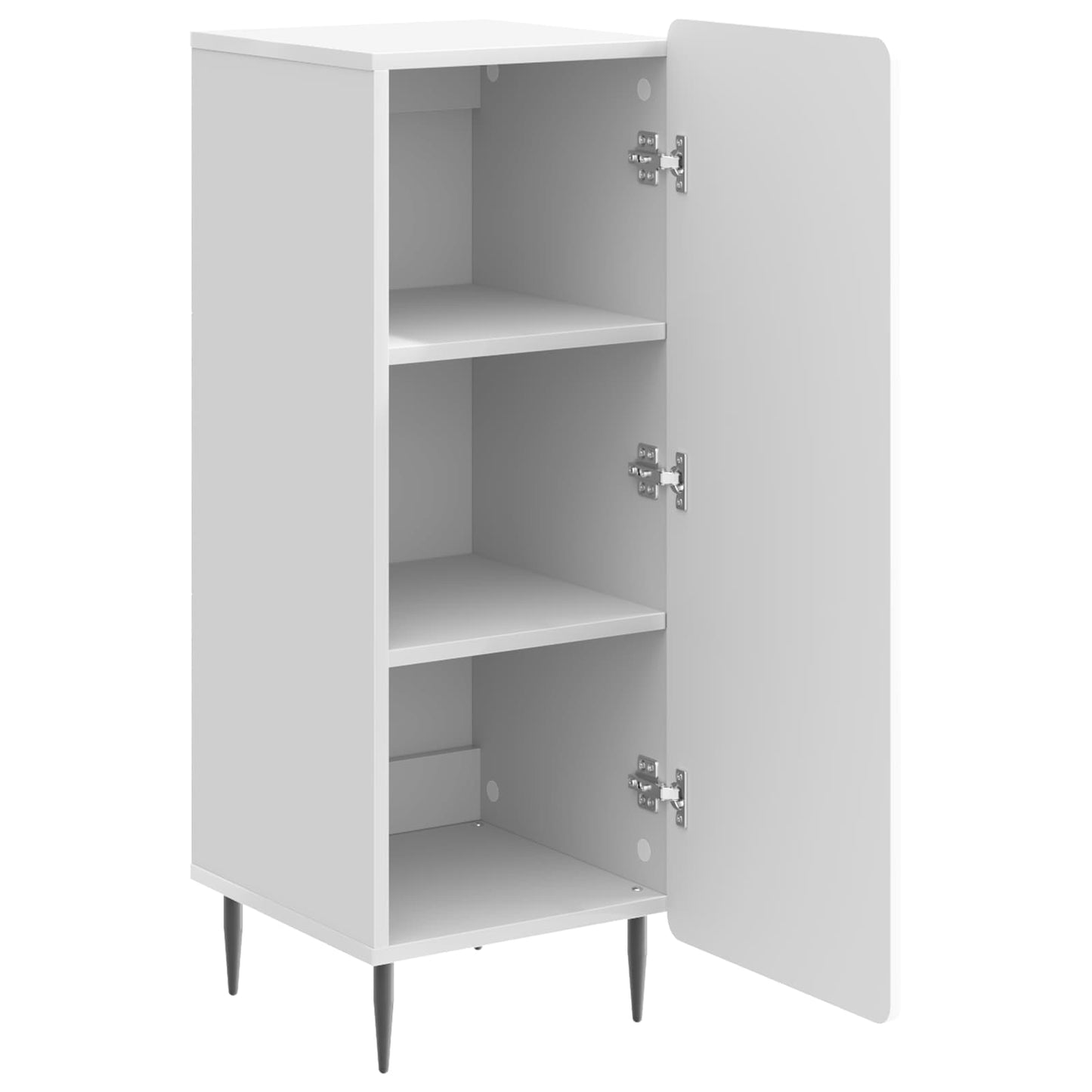 vidaXL Πλαϊνό γραφείο Γυαλιστερό Λευκό 34,5 x 33 x 92 εκ.
