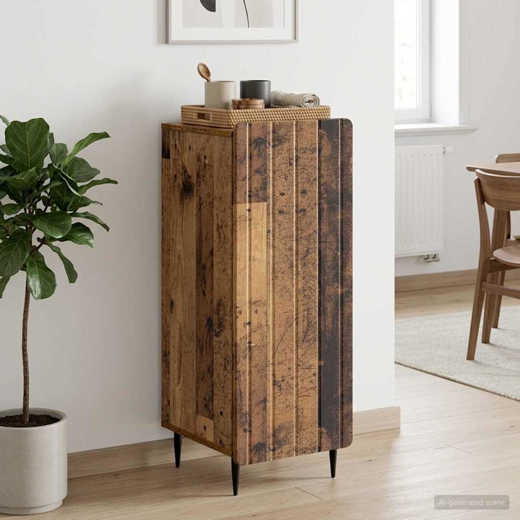 vidaXL Πλαϊνό γραφείο Παλαιωμένο ξύλο 34,5 x 33 x 92 εκ.