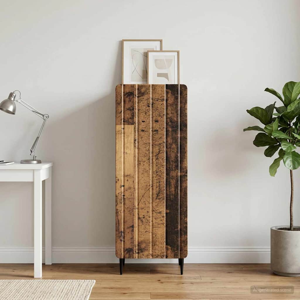 vidaXL Πλαϊνό γραφείο Παλαιωμένο ξύλο 34,5 x 33 x 92 εκ.