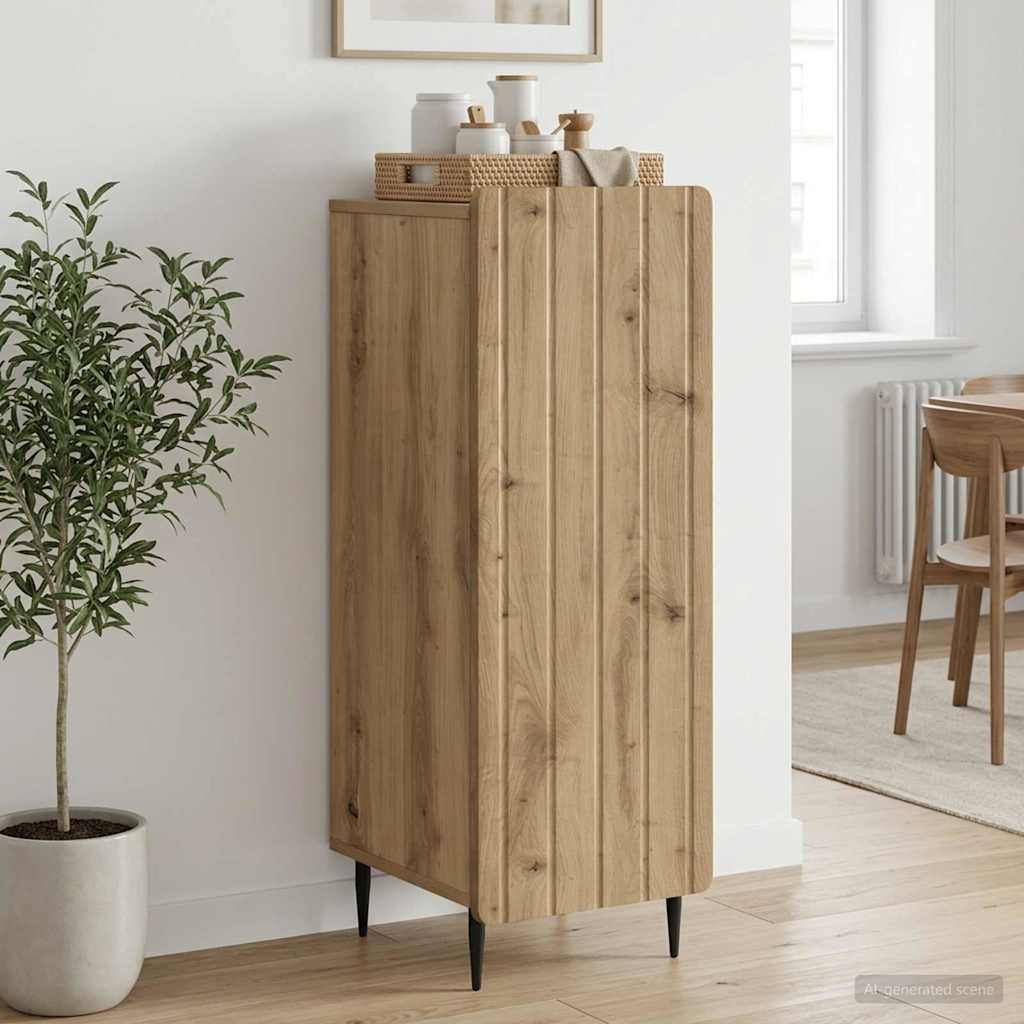 vidaXL Πλαϊνό γραφείο Artisan Δρυς 34,5 x 33 x 92 εκ.