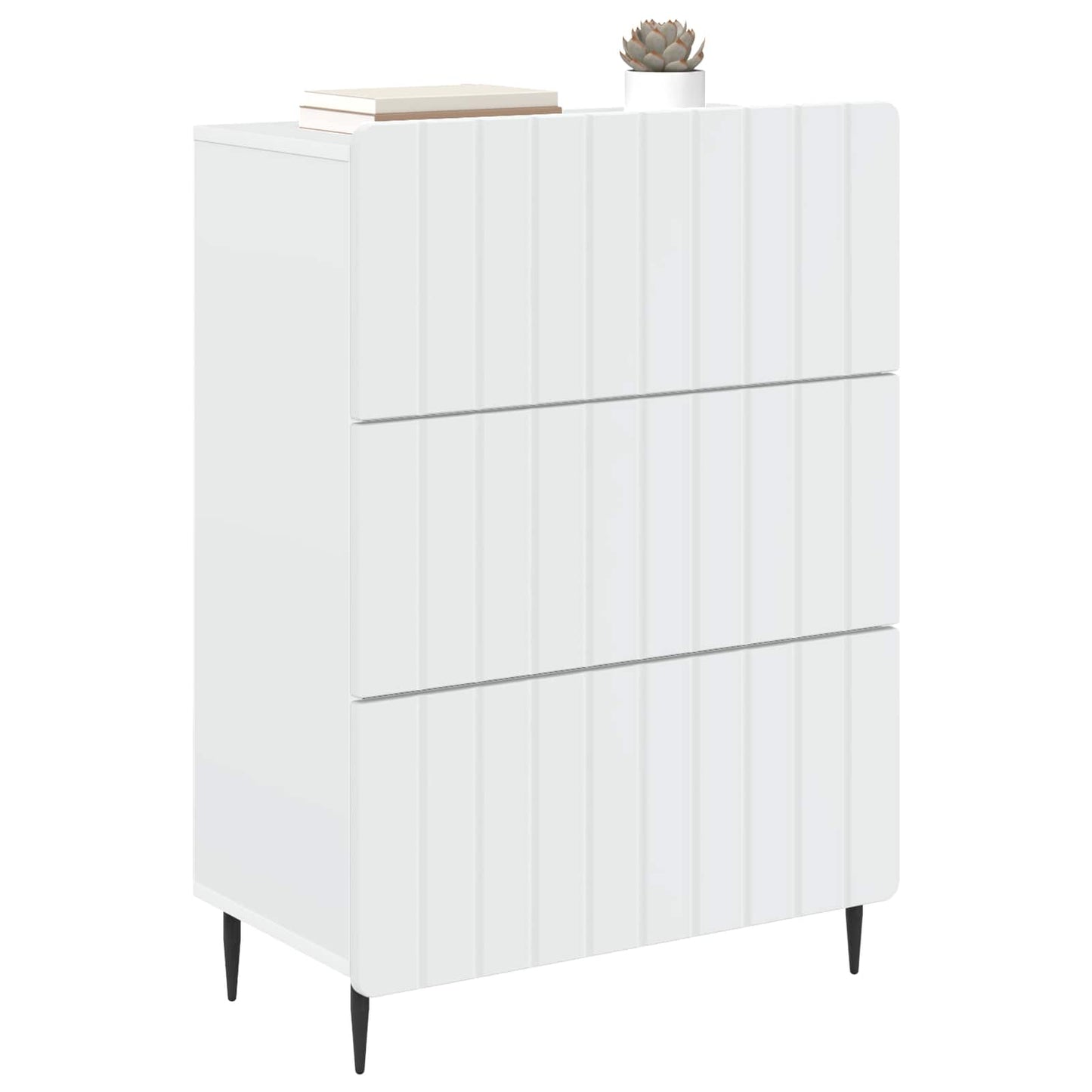 vidaXL Ντουλάπι με Συρτάρια Λευκό 66 x 34,5 x 92 εκ.