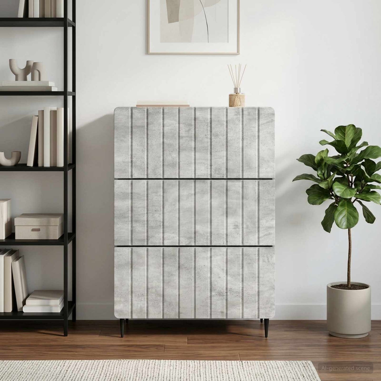vidaXL Ντουλάπι με Συρτάρια 66 x 34,5 x 92 εκ. Επεξεργασμένο Ξύλο