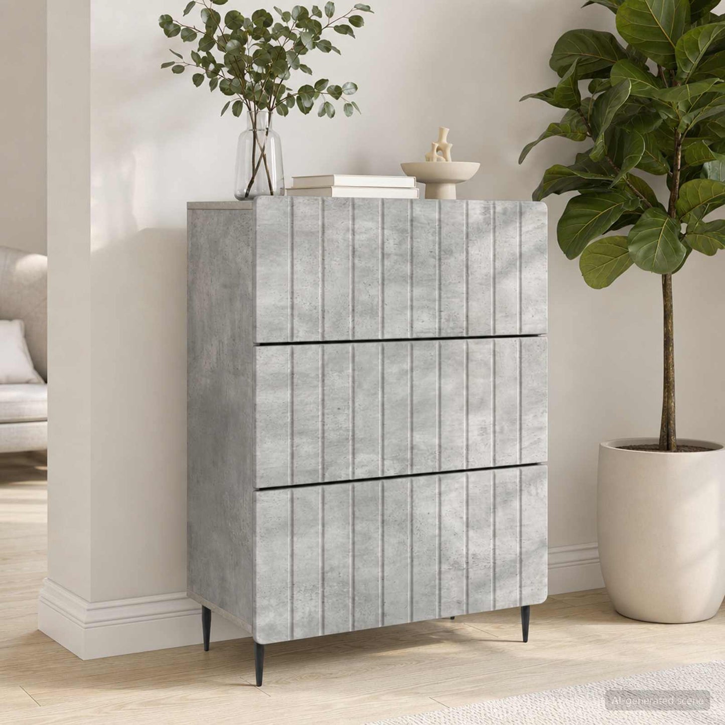 vidaXL Ντουλάπι με Συρτάρια 66 x 34,5 x 92 εκ. Επεξεργασμένο Ξύλο