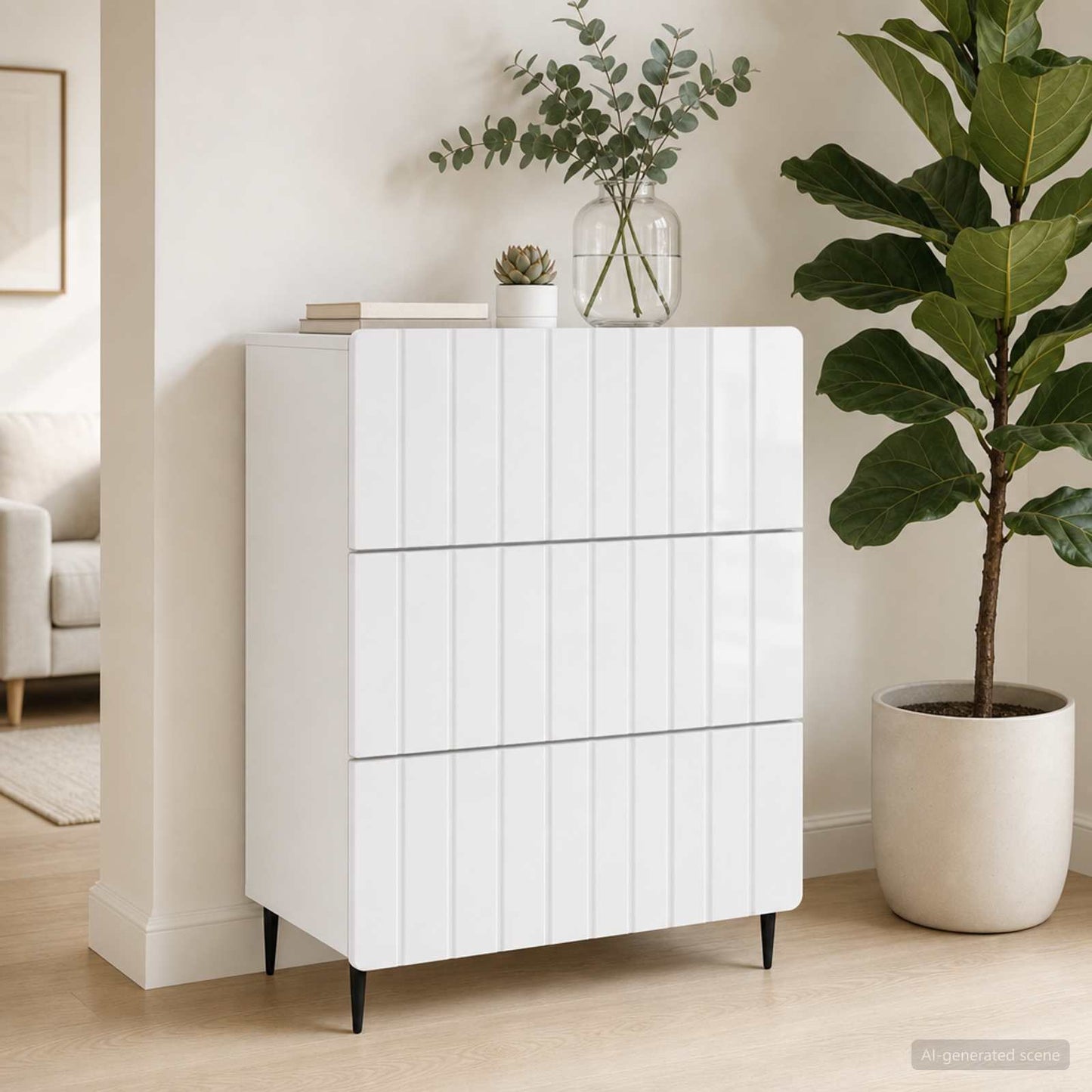 vidaXL Ντουλάπι με Συρτάρια 66 x 34,5 x 92 εκ. Επεξεργασμένο Ξύλο