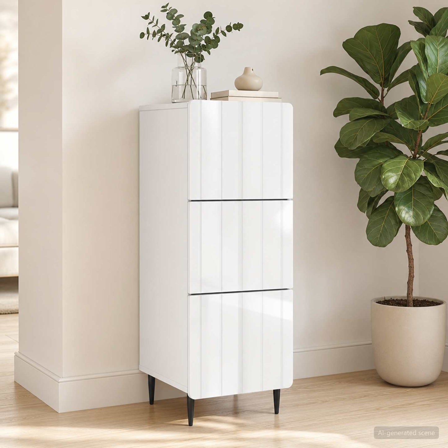 vidaXL Ντουλάπι με Συρτάρια 33 x 34,5 x 92 εκ. Επεξεργασμένο Ξύλο