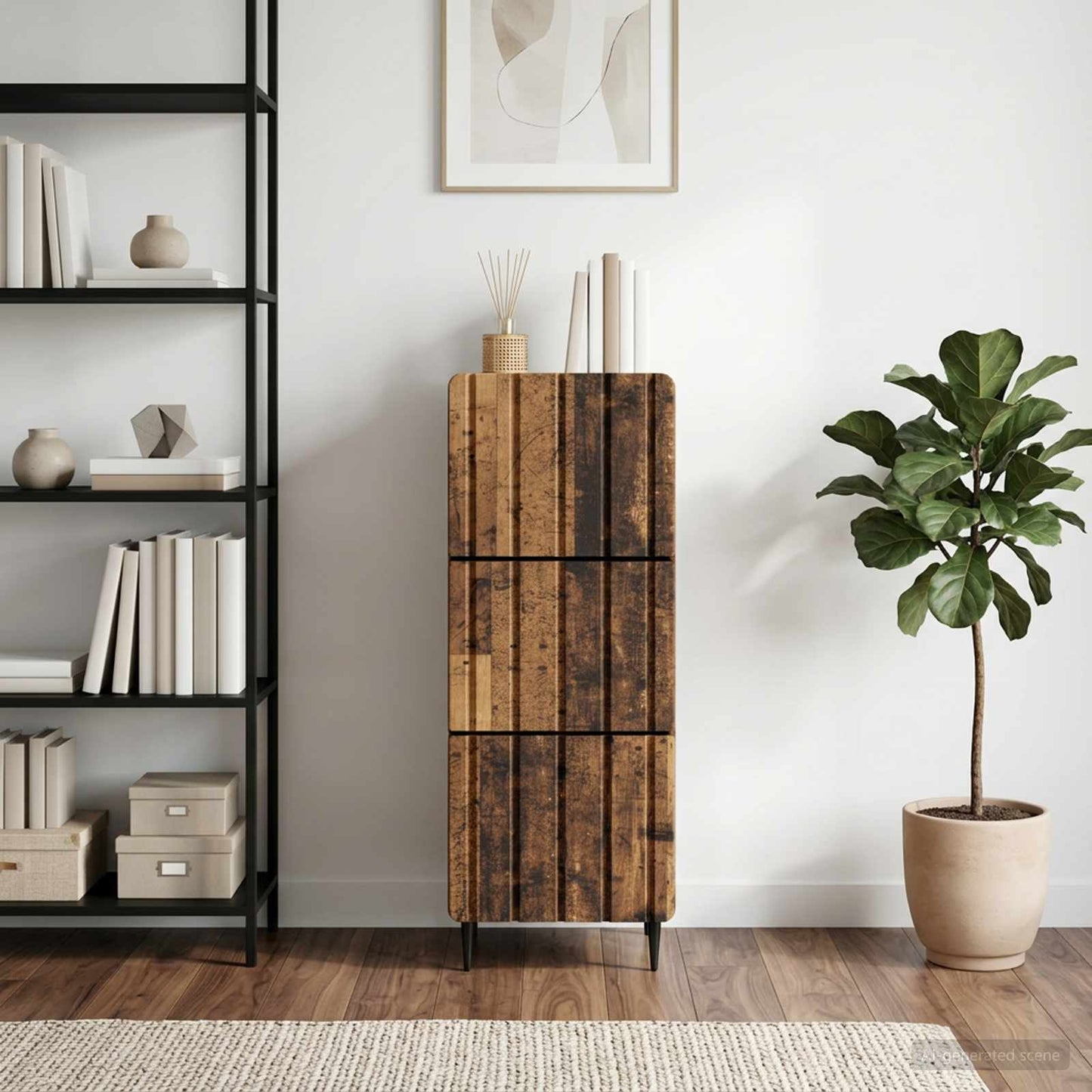 vidaXL Ντουλάπι με Συρτάρια 33 x 34,5 x 92 εκ. Επεξεργασμένο Ξύλο