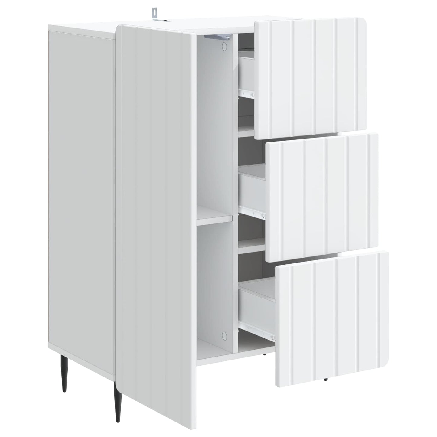 vidaXL Πλαϊνό γραφείο Λευκό 66 x 34,5 x 91,5 εκ Επεξεργασμένο Ξύλο
